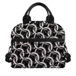 Chainmail Ring Pattern Print Insulated Lunch Bag