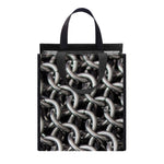Chainmail Ring Pattern Print Insulated Lunch Tote