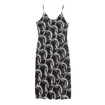 Chainmail Ring Pattern Print Jersey Midi Cami Dress