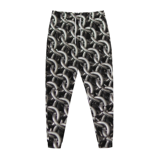 Chainmail Ring Pattern Print Jogger Pants