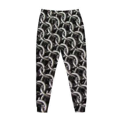 Chainmail Ring Pattern Print Jogger Pants