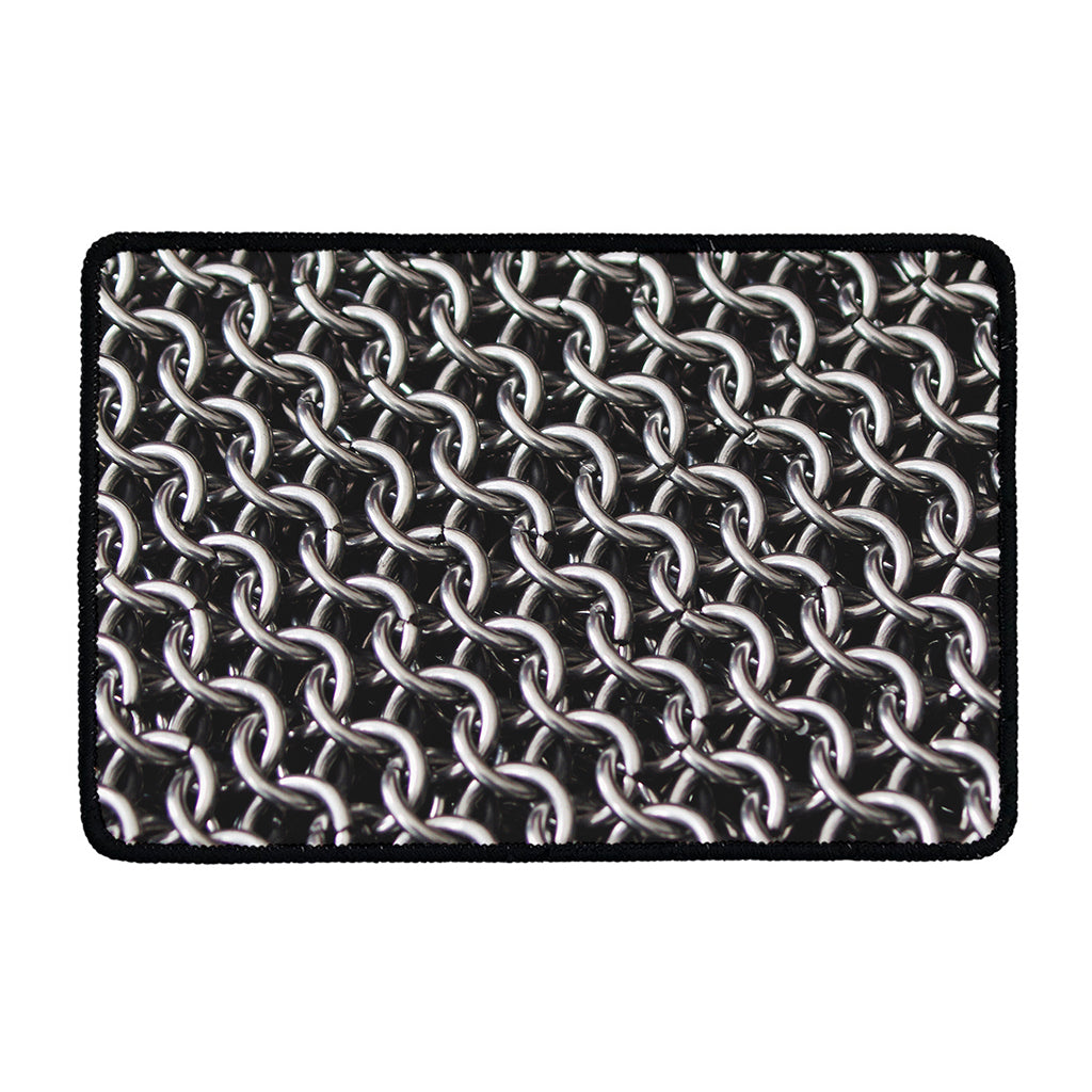 Chainmail Ring Pattern Print Kitchen Mat