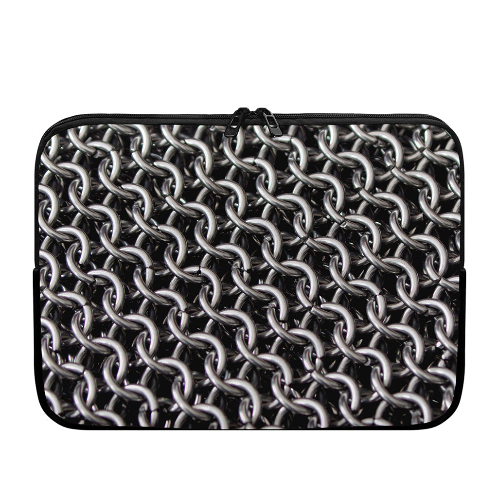 Chainmail Ring Pattern Print Laptop Sleeve