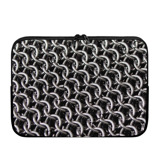 Chainmail Ring Pattern Print Laptop Sleeve