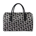 Chainmail Ring Pattern Print Leather Duffel Bag