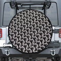 Chainmail Ring Pattern Print Leather Spare Tire Cover