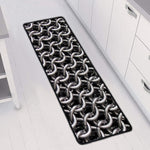 Chainmail Ring Pattern Print Long Kitchen Mat