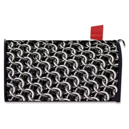 Chainmail Ring Pattern Print Mailbox Cover