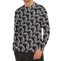 Chainmail Ring Pattern Print Men's Long Sleeve Rash Guard
