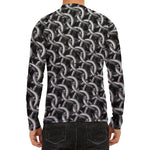Chainmail Ring Pattern Print Men's Long Sleeve Rash Guard