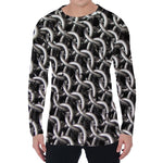 Chainmail Ring Pattern Print Men's Long Sleeve T-Shirt