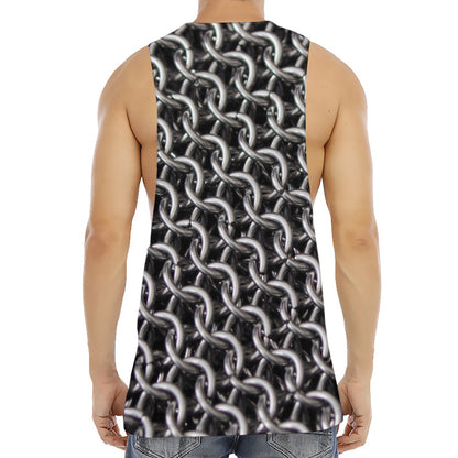 Chainmail Ring Pattern Print Men's Muscle Tank Top
