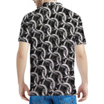 Chainmail Ring Pattern Print Men's Polo Shirt