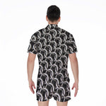 Chainmail Ring Pattern Print Men's Rompers