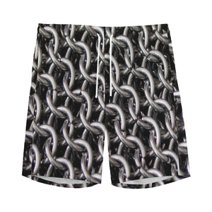 Chainmail Ring Pattern Print Men's Sports Shorts