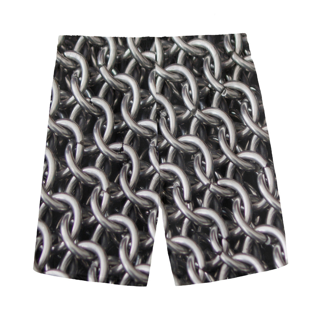 Chainmail Ring Pattern Print Men's Sports Shorts