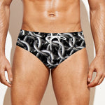 Chainmail Ring Pattern Print Men's Swim Briefs