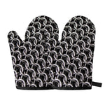 Chainmail Ring Pattern Print Oven Mitts