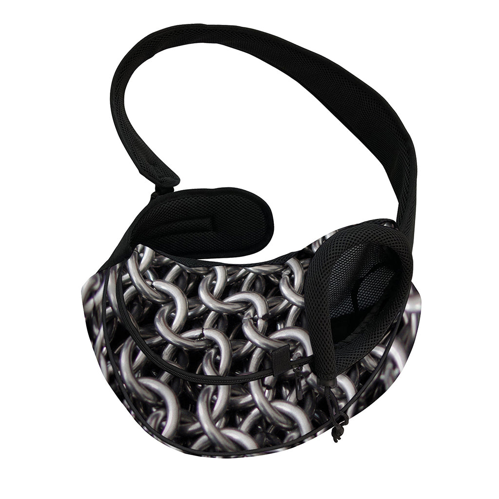 Chainmail Ring Pattern Print Pet Sling Carrier