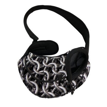 Chainmail Ring Pattern Print Pet Sling Carrier