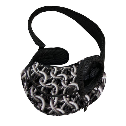 Chainmail Ring Pattern Print Pet Sling Carrier