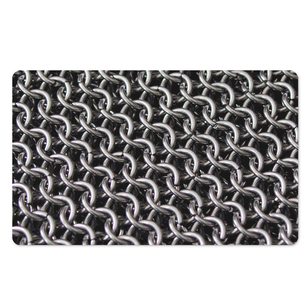 Chainmail Ring Pattern Print Polyester Doormat