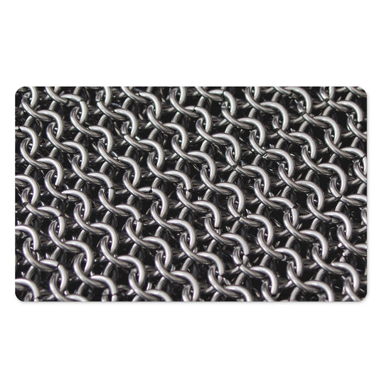 Chainmail Ring Pattern Print Polyester Doormat