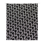 Chainmail Ring Pattern Print Polyester Shower Curtain