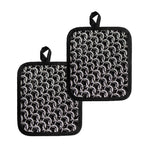 Chainmail Ring Pattern Print Pot Holders