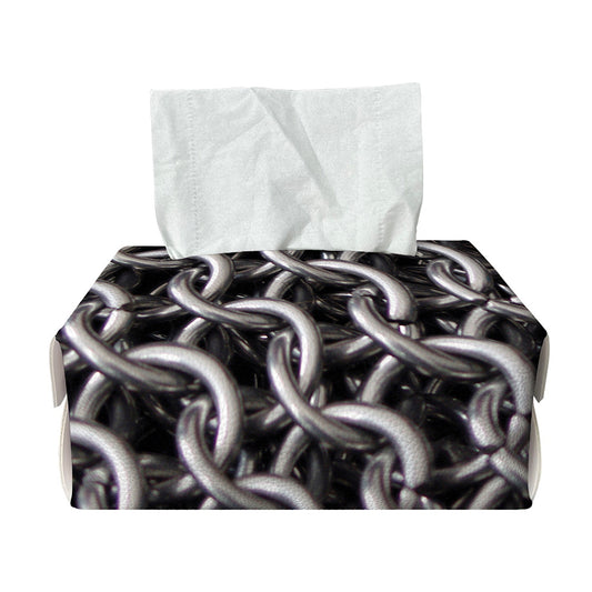 Chainmail Ring Pattern Print Rectangle Tissue Box Cover