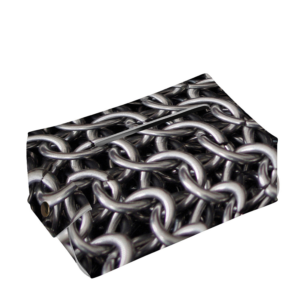 Chainmail Ring Pattern Print Rectangle Tissue Box Cover
