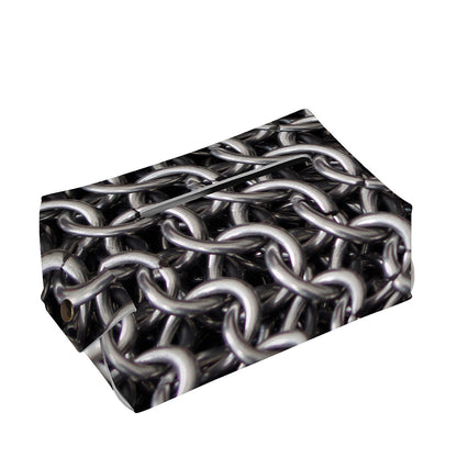 Chainmail Ring Pattern Print Rectangle Tissue Box Cover