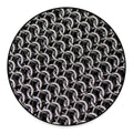 Chainmail Ring Pattern Print Round Floor Mat