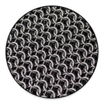 Chainmail Ring Pattern Print Round Floor Mat