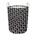 Chainmail Ring Pattern Print Round Laundry Basket