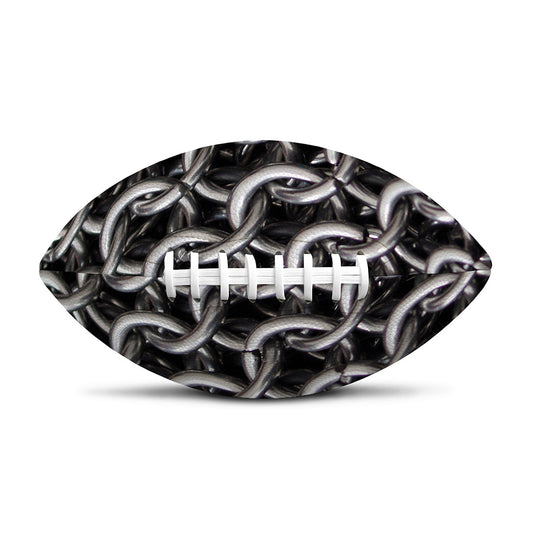 Chainmail Ring Pattern Print Rugby Ball