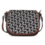 Chainmail Ring Pattern Print Saddle Bag