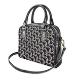 Chainmail Ring Pattern Print Shoulder Handbag