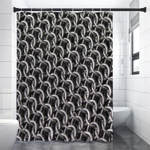 Chainmail Ring Pattern Print Shower Curtain