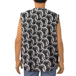 Chainmail Ring Pattern Print Sleeveless Baseball Jersey