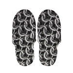 Chainmail Ring Pattern Print Slippers