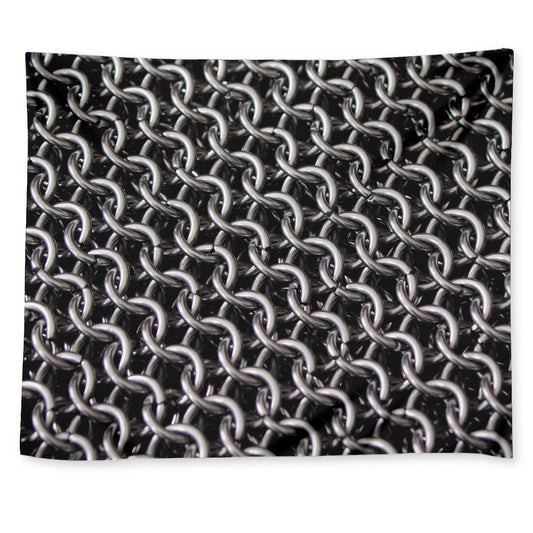 Chainmail Ring Pattern Print Tapestry