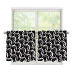 Chainmail Ring Pattern Print Tier Curtains