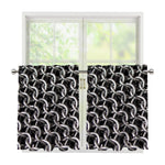 Chainmail Ring Pattern Print Tier Curtains