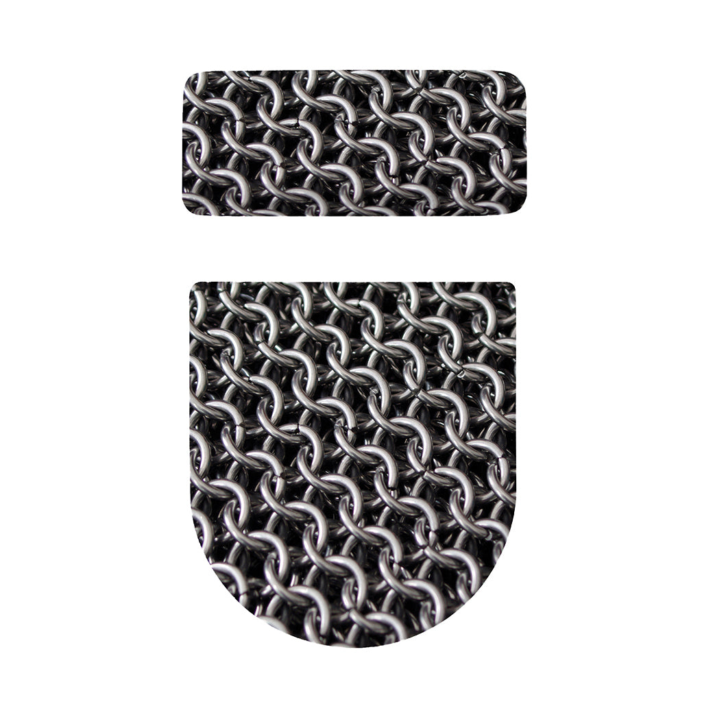 Chainmail Ring Pattern Print Toilet Lid And Tank Cover Set