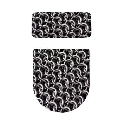Chainmail Ring Pattern Print Toilet Lid And Tank Cover Set