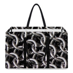 Chainmail Ring Pattern Print Utility Tote Bag