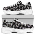 Chainmail Ring Pattern Print White Chunky Shoes