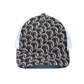 Chainmail Ring Pattern Print White Mesh Trucker Hat