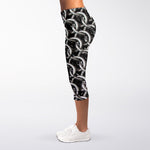 Chainmail Ring Pattern Print Women's Capri Leggings